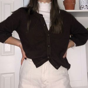 Brown button down sweater